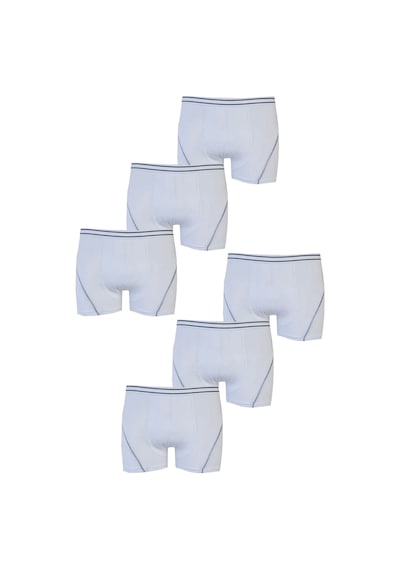 Hepsine Rakip Tutku İç Giyim 6'lı Paket Erkek Çocuk Pamuklu Elastan Boxer Tec0133 Beyaz