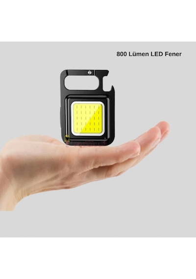 Süper Parlak 800 Lümen Led Fener Usb Şarjlı, 3 Işık Modlu, Mini Taşınabilir Ve Anahtarlık Tipi Yen Çok Renkli