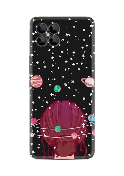 Omix X600 Kılıf Resimli Desenli Baskılı Silikon Uyumlu Kılıf Space Woman 1311