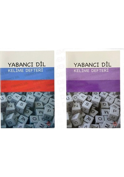 Yabancı Dil Kelime Defteri 2 Adet Çok Renkli