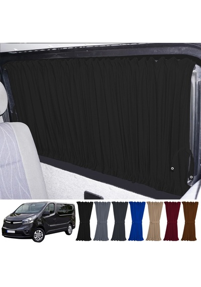 Pandami Opel Vivaro B 2014-2019 Uyumlu Siyah Raylı Oto Perde Takımı