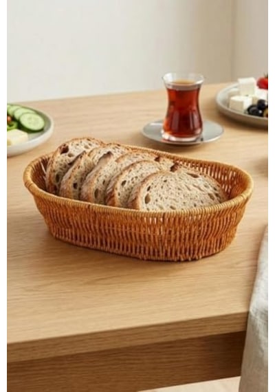 Oval Rattan Mini Ekmek Sepeti - Bb6063