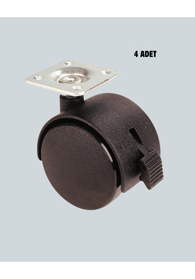 Hubrendy Tekno Mobilya İçin Kilitli 4 Cm Tekerlek Ayak Seti 16063626