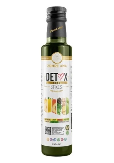 Zühre Ana Detox Gold Sirkesi Doğal Fermantasyon 250 Mltürkiye'de Üretilmiştir, Zencefil, Limon, Kayısı, Yeşil Elma Ve Sandaloz Aromalı