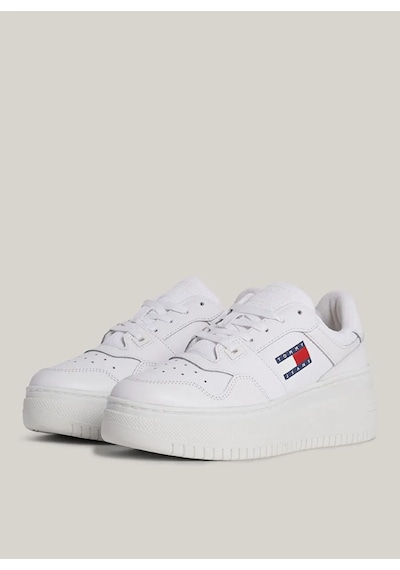 Tommy Hilfiger Deri Kadın Sneaker En0en02506ybs Beyaz