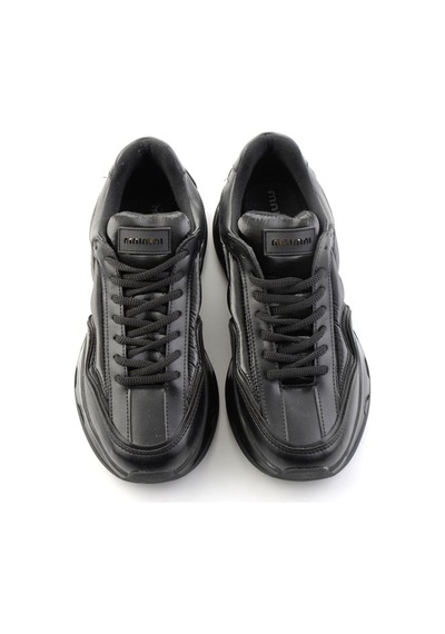 Bambi Siyah Siyah Streç Kadın Sneaker K01228092409