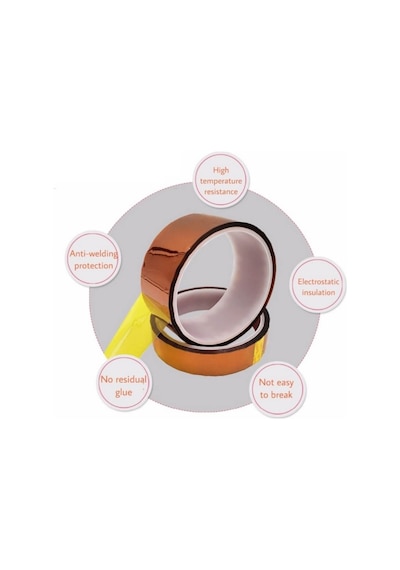 Bga Kapton Bant. Isıya Dayanıklı Termal Bant. Isı Yalıtım Bandı 45 MM X 30Mt