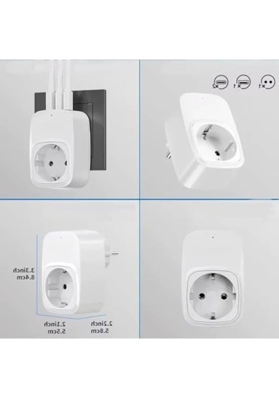 Çok Fonksiyonlu Tekli Priz Ve 3 Usb Çıkışlı Hızlı Şarj Adaptörü 0