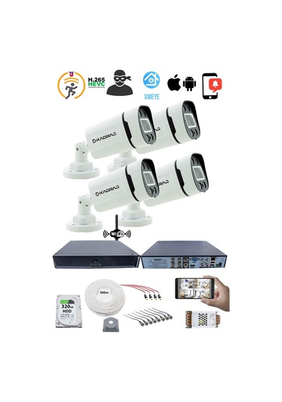 4 Kamera Güvenlik Seti - 5mp Sony Seculens Kdj-4s-4w-p-v1