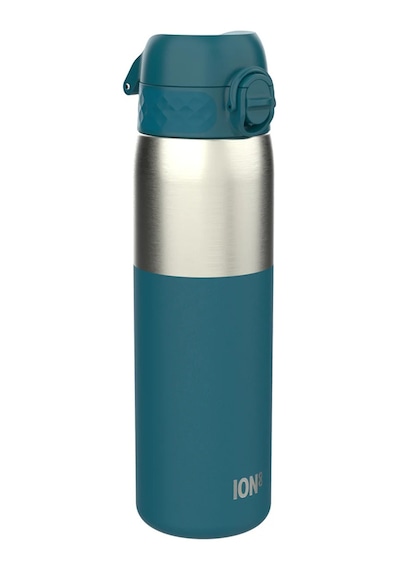 Ion8 - Paslanmaz Çelik İnce Suluk - Koyu Turkuaz - 600 Ml - Sızdırmaz