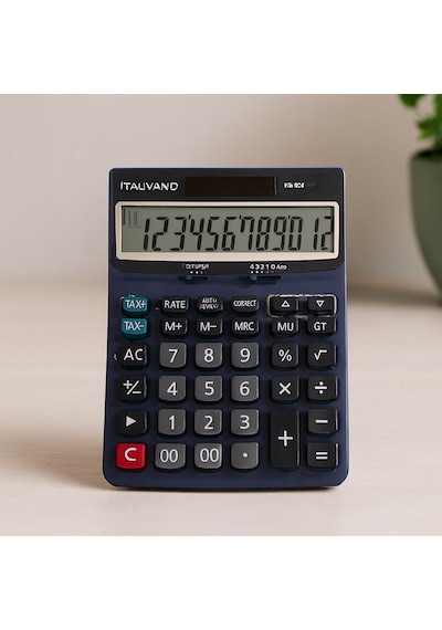 12 Haneli Hesap Makinesi - 100 İşlem Geri Çağırma Çok Renkli