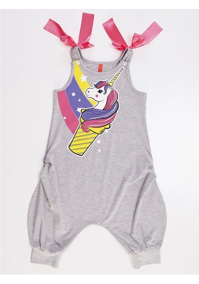 Denokids Mushi Unicorncup Kız Çocuk Tulum Çok Renkli