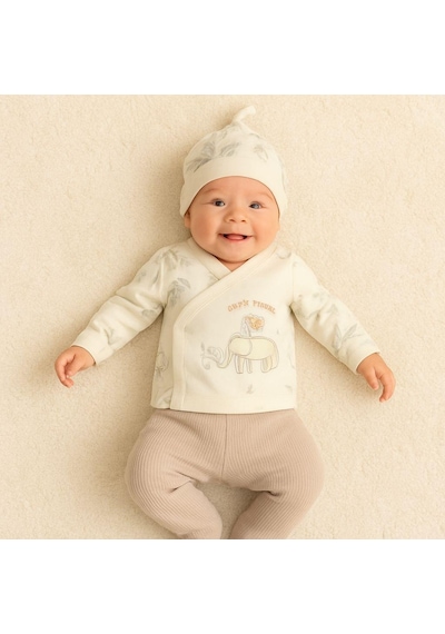 Alpbebe Argentina 3 Li Yeni Doğan Set Krem