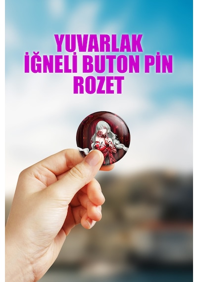 Phrolova Wuthering Waves Gacha Çanta Süsü Rozet İğneli Buton Rozet Seti 1 Adet Tekli
