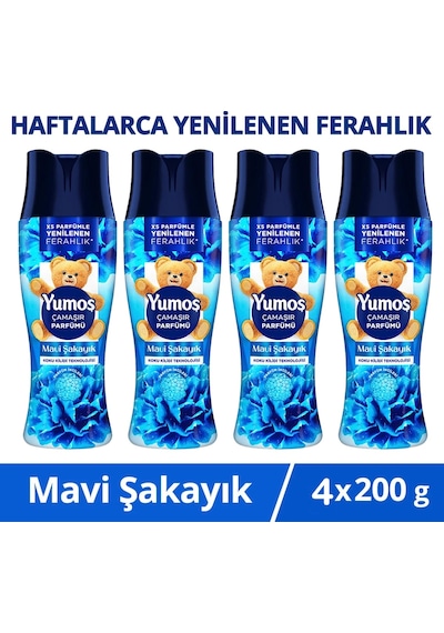 Çamaşır Parfümü Mavi Şakayık 200g X4 4'lü Set