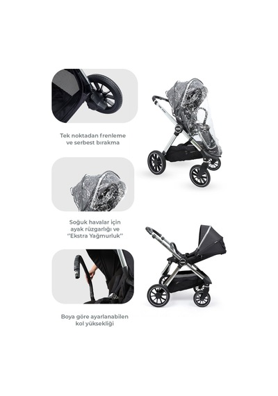 Explorer Autofold Travel Sistem Bebek Arabası Cole Black