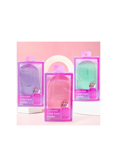 Ruby Face Slikon Yüz Buz Masaj Rulosu Yüz Sıkılaştırıcı Ice Face Roller Pembe
