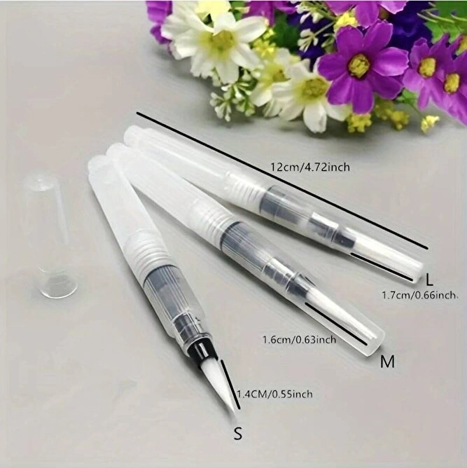 Fırça Uçlu, Brush Pen, Suluboya Fırçaları, Su Ve Mürekkep Hazneli Fırça Kalem-l Beden Fırça Uçlu, Brush Pen, Suluboya Fırçaları, Su Ve Mürekkep Hazneli Fırça Kalem-l Beden