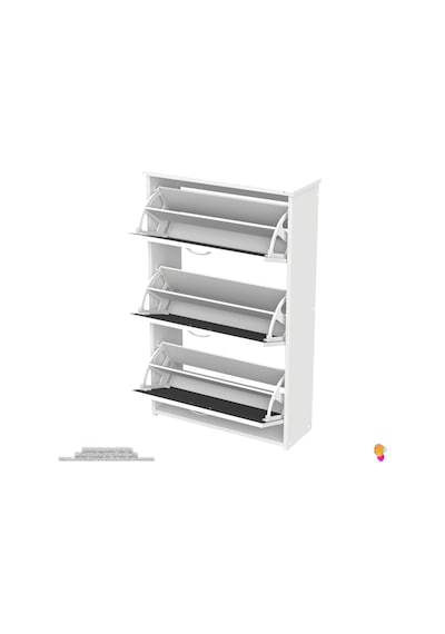Modilayn West Antre 72x116x26 Cm Lik 3 Düşer Kapak 6 Göz Bölmeli Ayakkabılık Antrasit - Beyaz Modilayn West Antre 72x116x26 Cm Lik 3 Düşer Kapak 6 Göz Bölmeli Ayakkabılık Antrasit - Beyaz