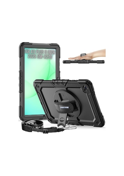 Samsung Uyumlu Galaxy Tab Aa11 Plus 11 Inç Tablet Sm x210 Kılıfı Askılı Defender Yüksek Koruma