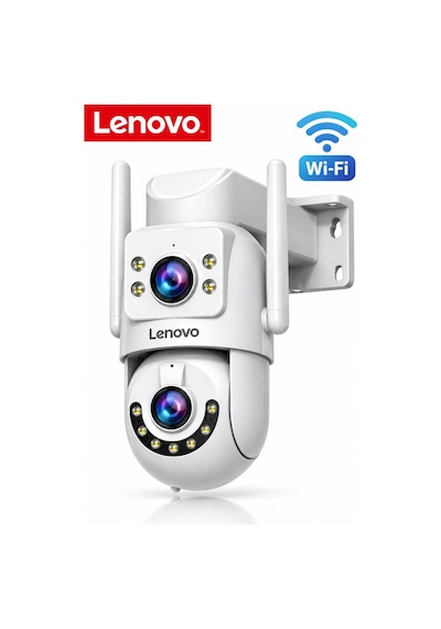 Lenovo X6t Smart 4k Wifi Akıllı Güvenlik Kamerası Gece Görüşlü Kablosuz Ip 2 Kamera 3+3mp