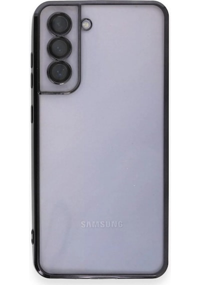 Tedar Samsung Galaxy Uyumlu S21 Fe Kılıf Razer Lensli Silikon - Siyah Najmaddin standart