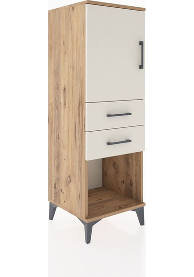 Hyperion Dolap 2 Raflı 2 Çekmeceli Tek Kapaklı 44x44x134 Çam-aytaşı Atlas Çam