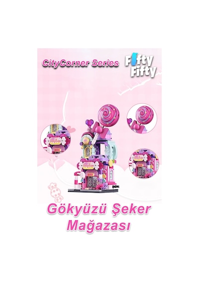Keeppley City Corner/şehir Köşesi Serisi Gökyüzü Şeker Mağazası 358 Parça Oyuncak Yapım Seti 28012