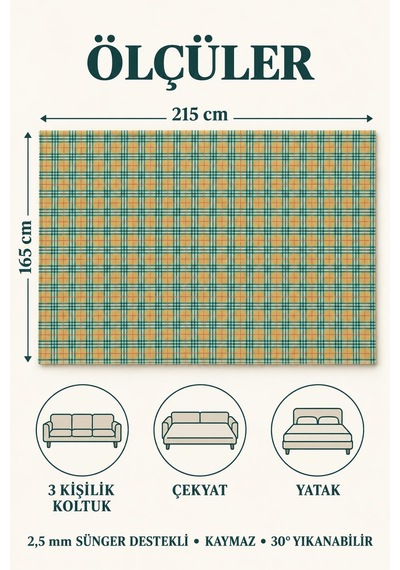 Çok Amaçlı Kadife Koltuk Örtüsü Kaymaz Süngerli 165x215 Cm Modern Bohem Çekyat Şalı Piknik Masa Örtüsü Alk4 Renkli