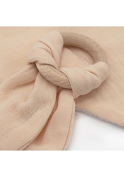 Silikon Diş Kaşıyıcılı Bürümcük Müslin Önlük Somon 5 Adet
