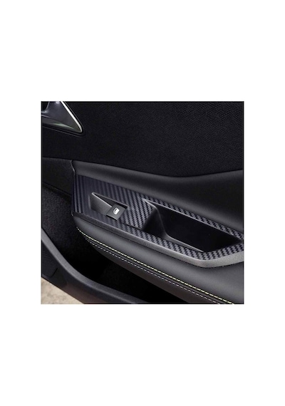 Peugeot 408 İle Uyumlu İç Trim Folyo Kaplama Set Mat Karbon Siyah