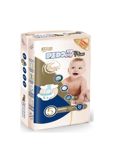 Pedo Plus Bebek Bezi Beden:5 11-25kg Junior 20 Adet Jumbo Pk