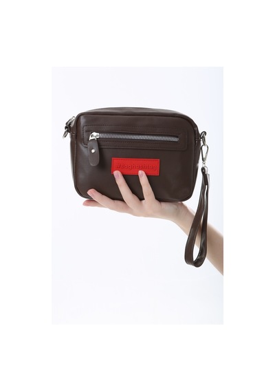 Baghashtag Koyu Kahve Minik Unisex 3 Gözlü Deri Çanta Çok Renkli