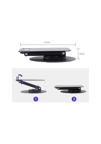 Pmr Masa Üstü Metal Tablet Tutucu - 360 Dönebilen Başlık