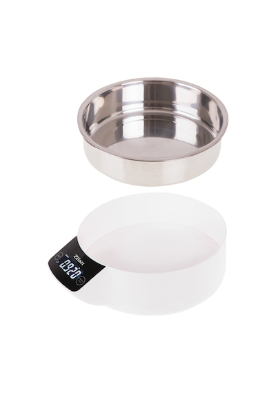 Zln2977 Dijital Mutfak Tartısı Kaseli 5 Kg 1 Gr Hassasiyet Lcd Paslanmaz Çelik Pil Dahil Bej