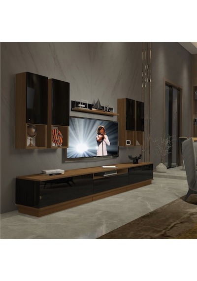 Decoraktiv Trendstyle 8das Mdf Tv Ünitesi Tv Sehpası Ceviz - Siyah