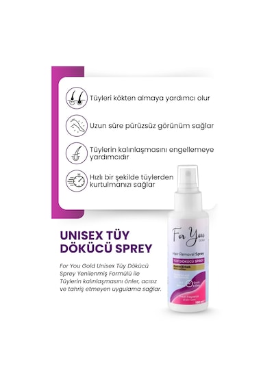 Unisex Tüy Dökücü Krem Sprey 100 Ml