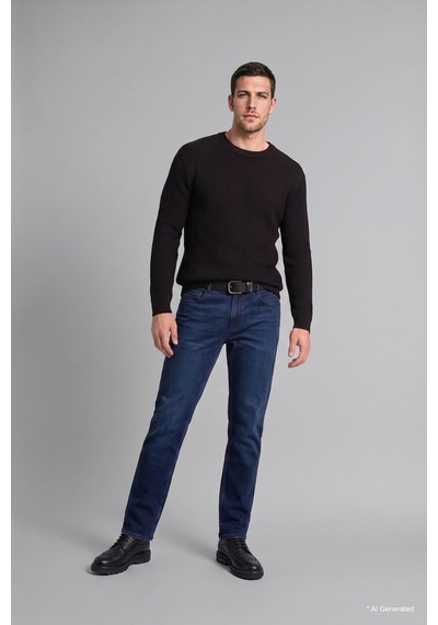 Defacto Relaxed Fit Bisiklet Yaka Basic Triko Kazak G6422ax26aubk81 Siyah-bk81