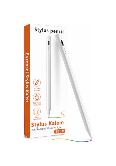 Lenovo Tab K11/m11/m10/m9/m8/m7/p11/p12 Yoga/idea Plus İle Uyumlu Stylus Dokunmatik Tablet Kalemi Beyaz