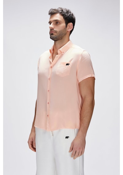Bad Bear Frank Pembe Erkek Basic Kısa Kollu Gömlek Pembe