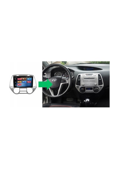 Hyundai İ20 Android Multimedya Sistemi 2-32 For-x 2008-2012 9"