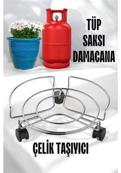 Tekerlekli Saksı Tüp Damacana Altlığı - Taşıyıcı Mutfak Tüpü Taşıyıcı 721571