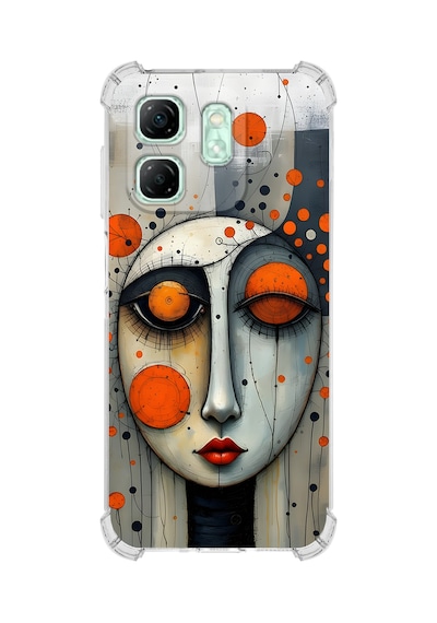 Printify Infinix Smart 9 İle Uyumlu Şeffaf Silikon Kılıf Uv Baskılı Esnek Tpu Kapak Odak No1