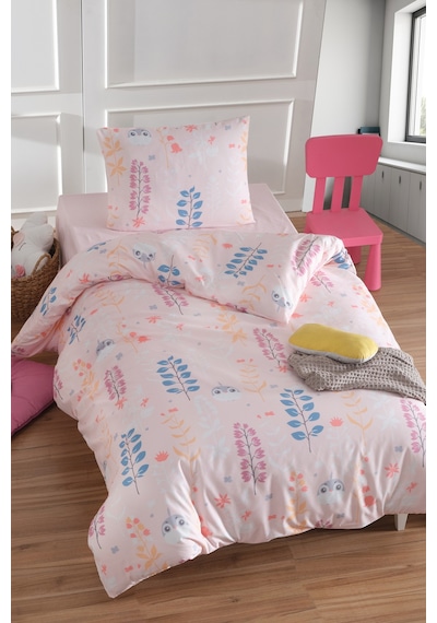 Eponj Home Tek Kişilik Pamuklu Nevresim Takımı 3 Parça Cikcik Desen Pembe / Yumuşak Dokulu Pembe