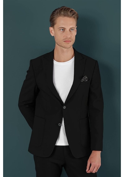 Efor C 659 Slim Fit Siyah Spor Ceket Siyah