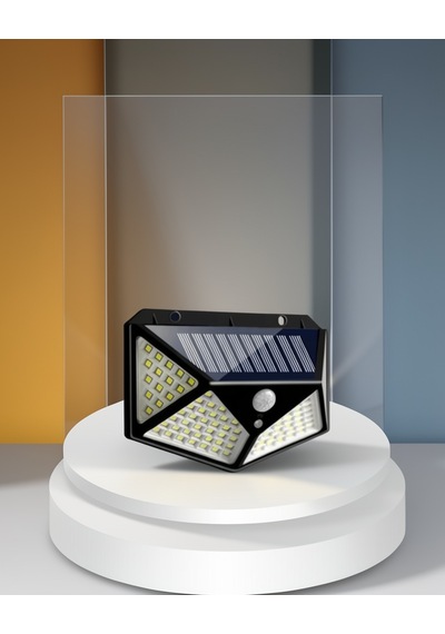 100 Led Güneşli Bahçe Lambası Pır Sensörlü Ip65