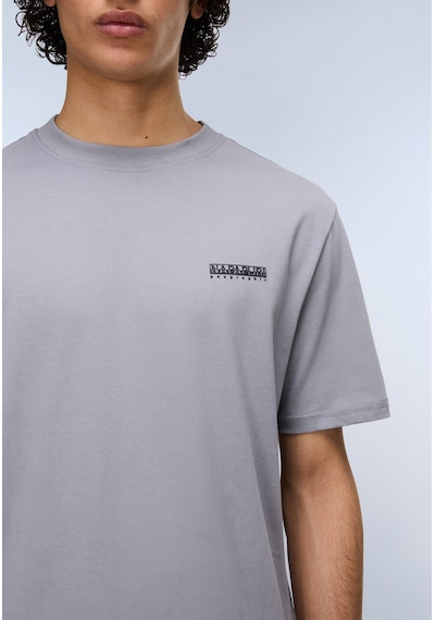 Napapijri S-small Box Ss Erkek T-shirt-31966 Açık Gri