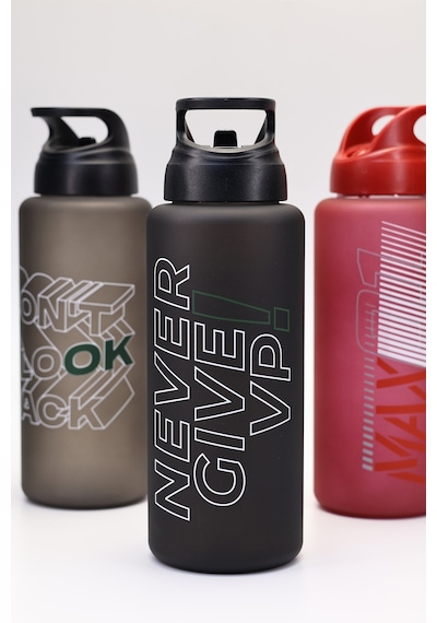 Büyük Su Matarası Tritan Pipetli Su Şişesi Max Spor Matarası Suluğu Bpasız 1000 Ml Kırmızı 0112