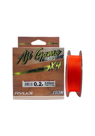 Ryuji Aji Game 4x 150 Mt 0.02mm İp Misina Orange