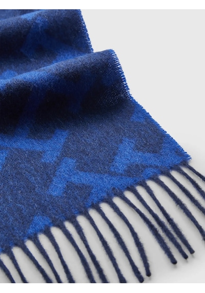 Tommy Hilfiger Th Monogram Scarf Erkek Siyah Atkı